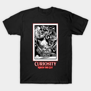 Opening Pandora's Box - Curiosity Killed The Cat - Red Outlined Version T-Shirt